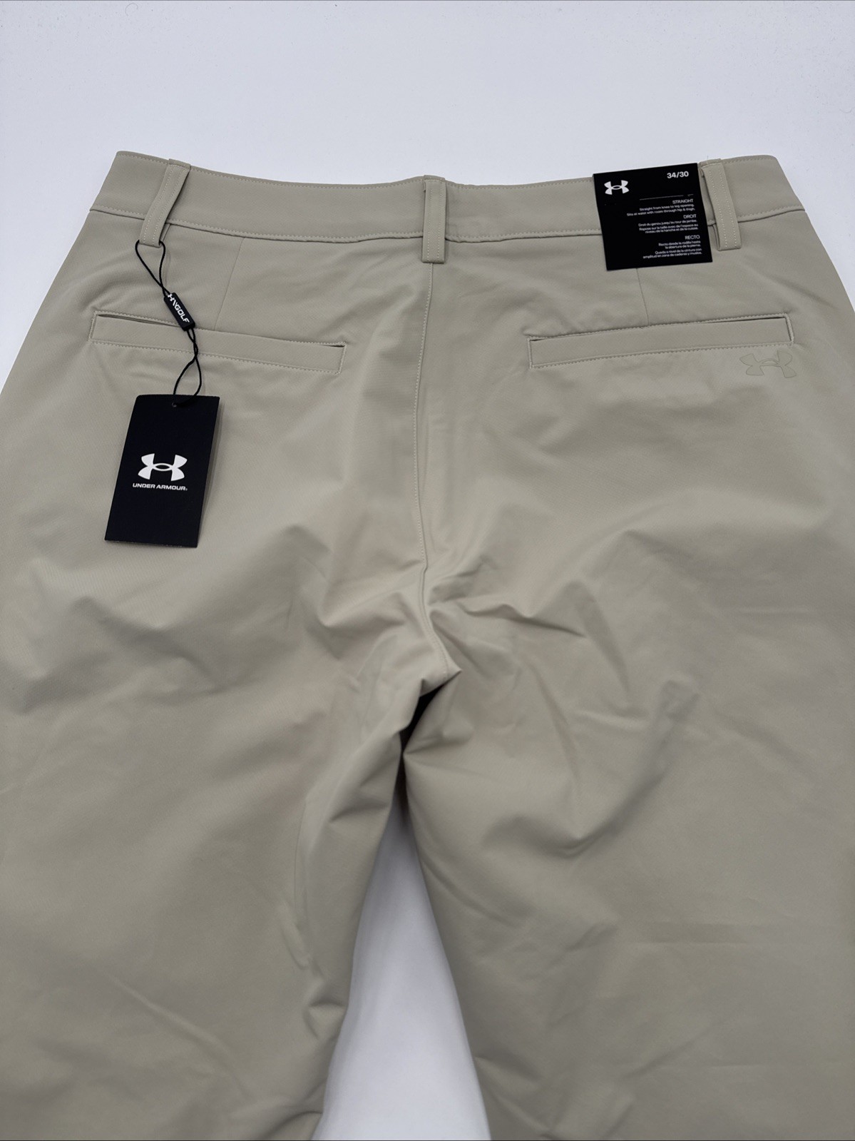 $70 Under Armour Men’s Wicking Tech Golf Pants-Khaki -Size: 34W 30L- New Tags
