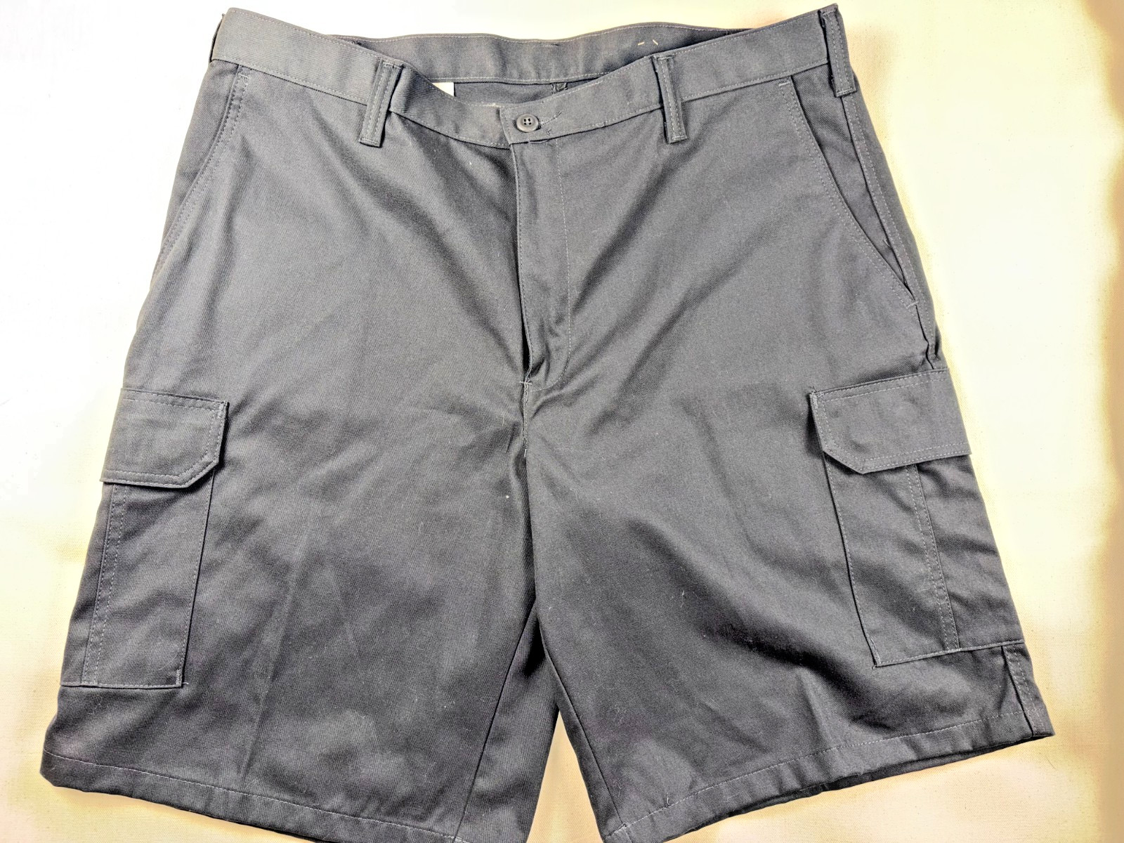 Cintas Comfort Flex Cargo Shorts Mens 38 Gray Logo Retail Fit Hiking Workwear