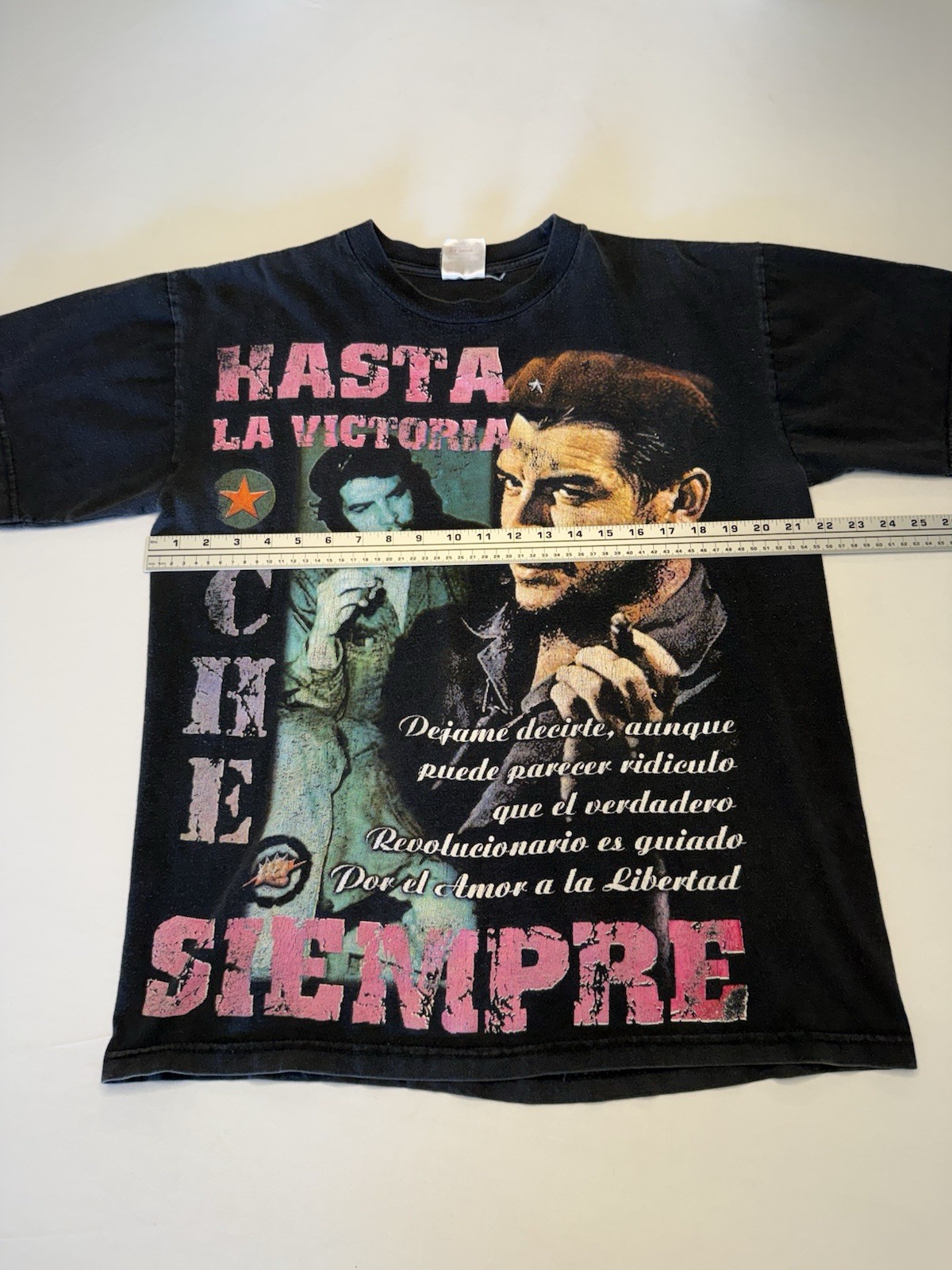 Vintage Che Guevara t-shirt Hasta La Victoria XL Double Sided AOP Rap Tee RATM