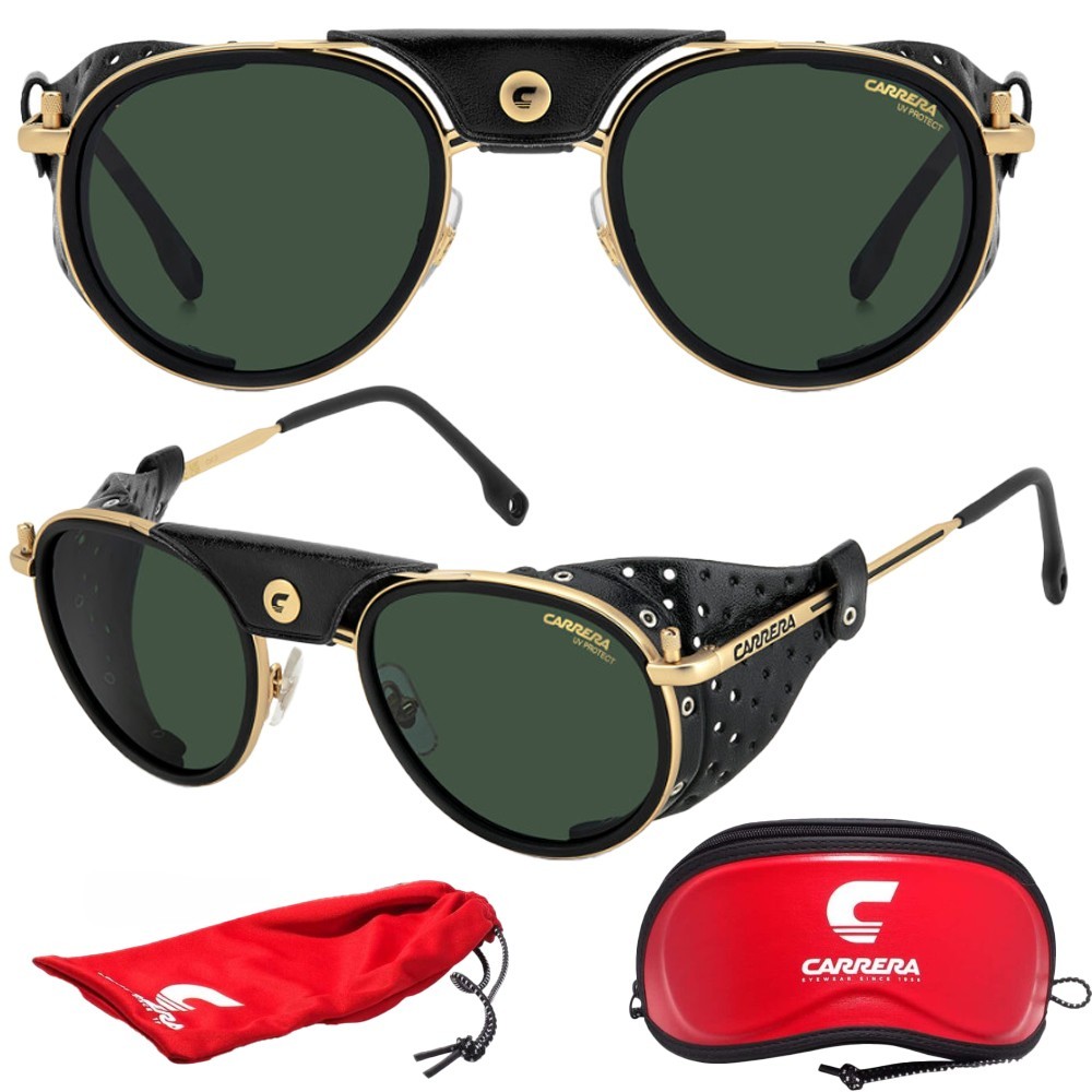 New CARRERA C SPORT 05/S Sunglasses Unisex Men Women Matte Gold / Green AOZ 52mm
