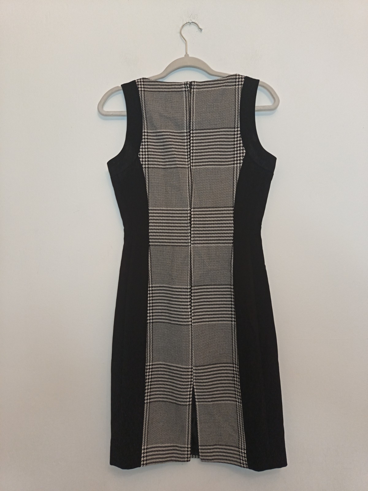 Black White Checkered Slimming Work Smart Dress Size 10 Office Wear Houndstooth