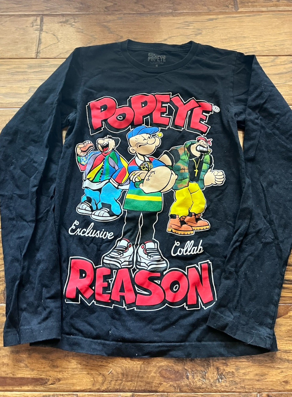 Popeye Reason Exclusive Collab Mens Long Sleeve T-Shirt Small