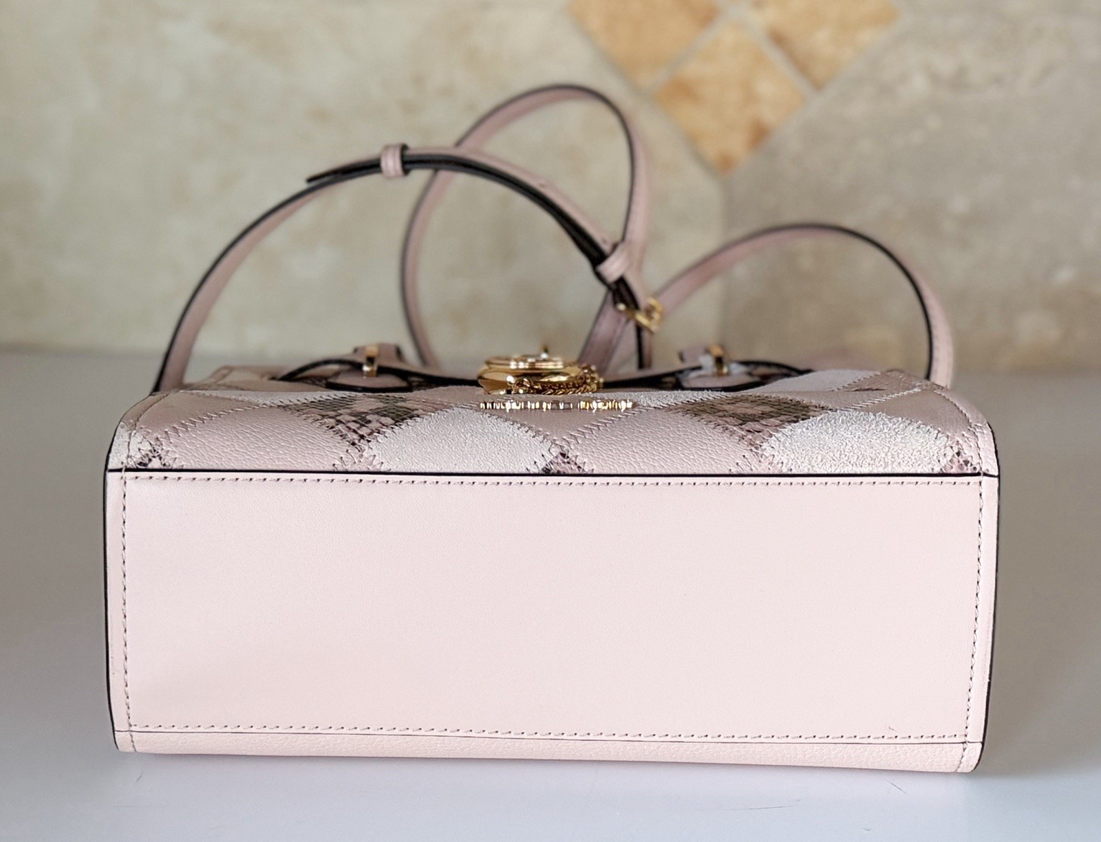 Michael Kors Hamilton Small Satchel Shoulder Crossbody Bag Exotic Pink Multi