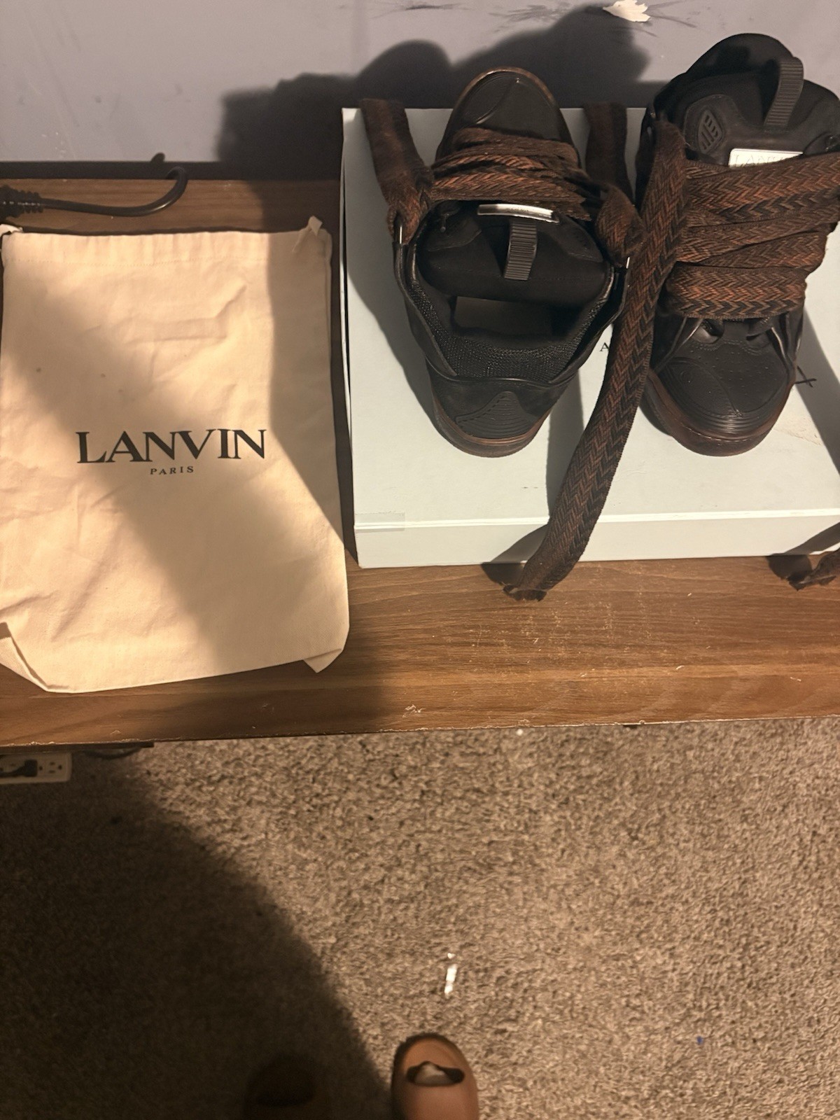 Lanvin Curb (tortoise Effect) Size 5 .comes With Box And Bag.