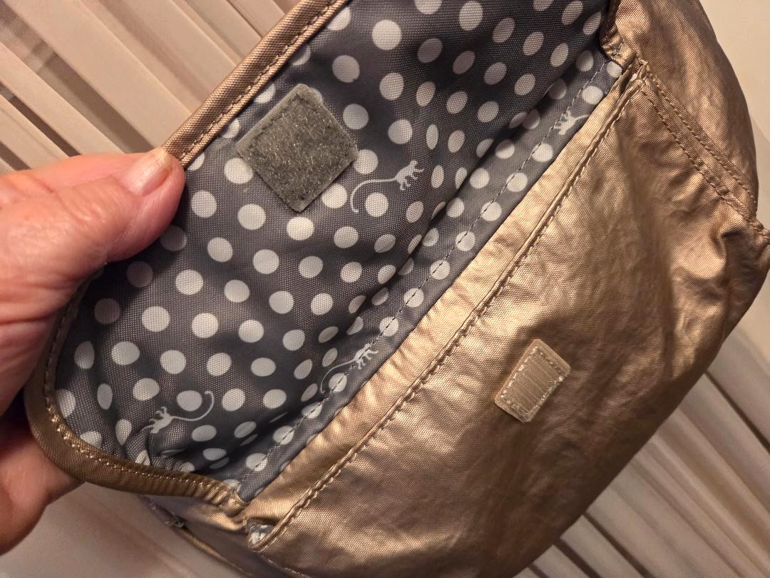 KIPLING crossbody bag small, GOLD METALLIC. EUC!