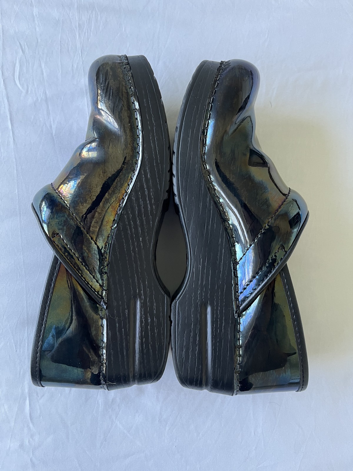 Dansko Professional Petrol Patent Leather Clogs – Size 39