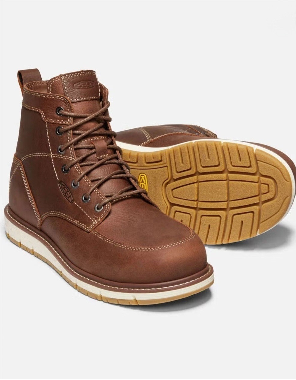 Keen San Jose Brown Utility 6” Boots Mens Sz 10.5 D Aluminum Toe #1020055D