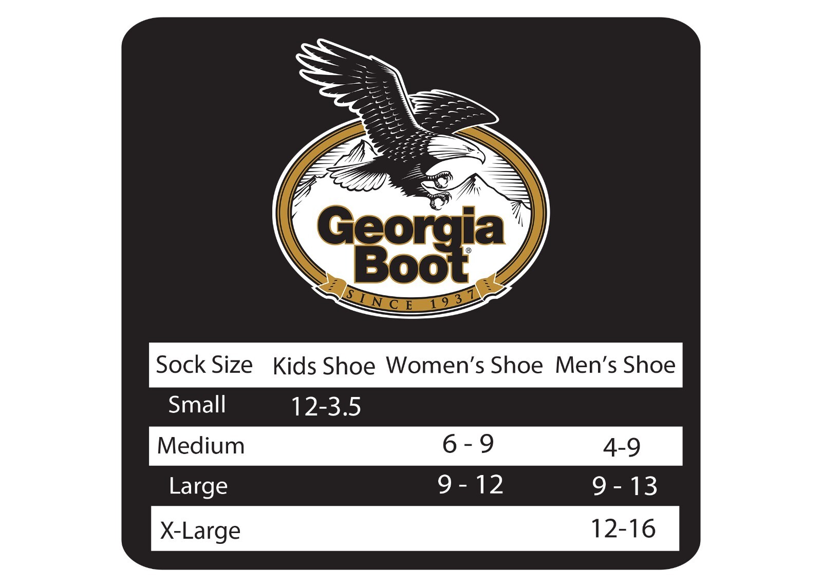 Georgia Boot Mens Merino Wool Year Round Cushion Crew Socks 1 Pair Pack