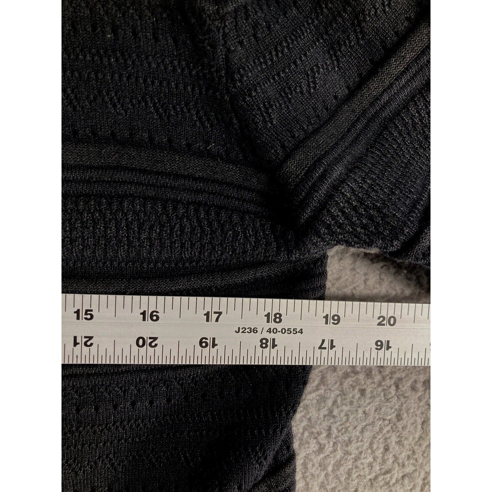 Melrose Chic Sweater Womens Large Black Pointelle Knit Button Cardigan Coquette