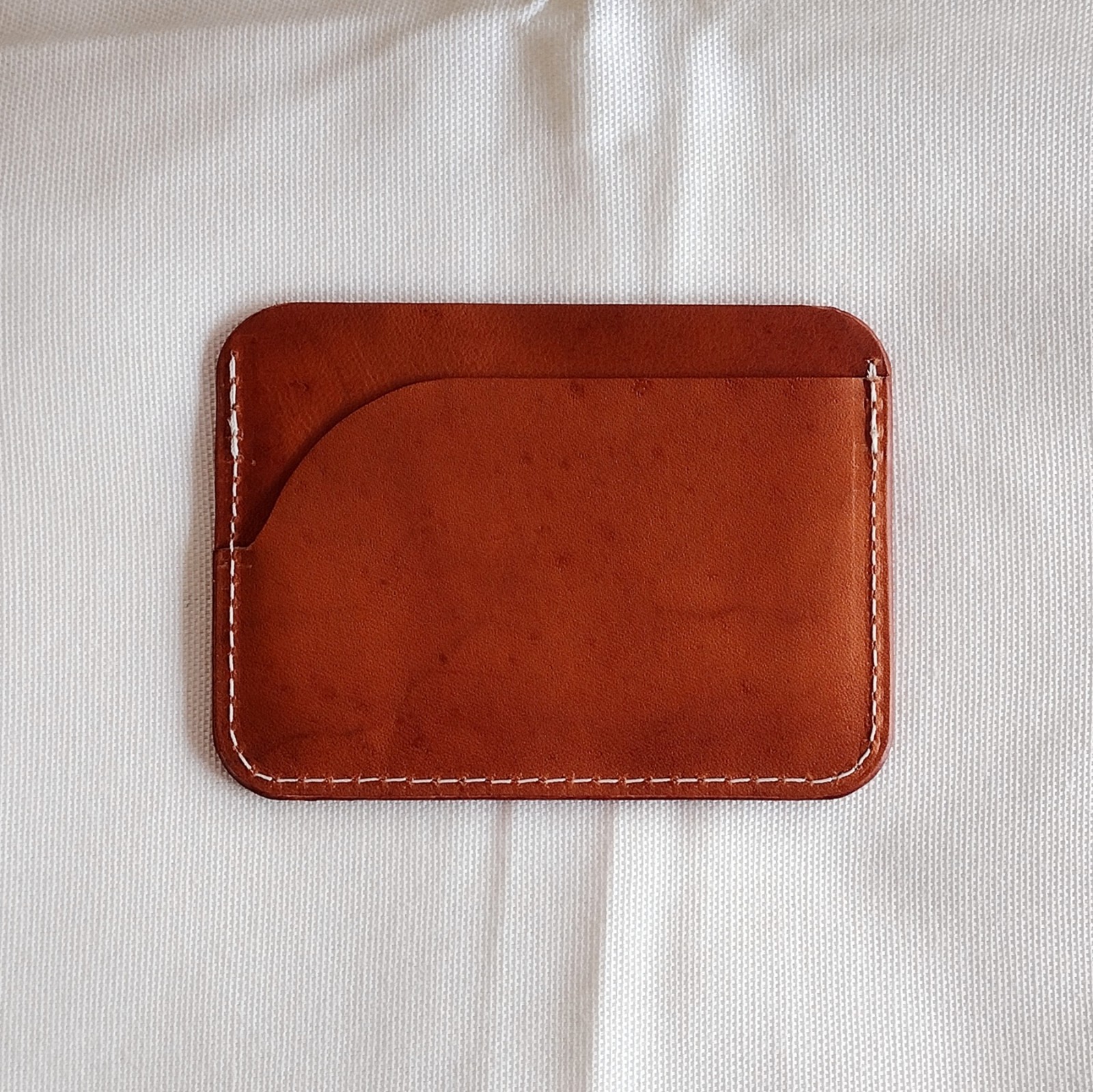 handmade 100% real leather card holder veg tan