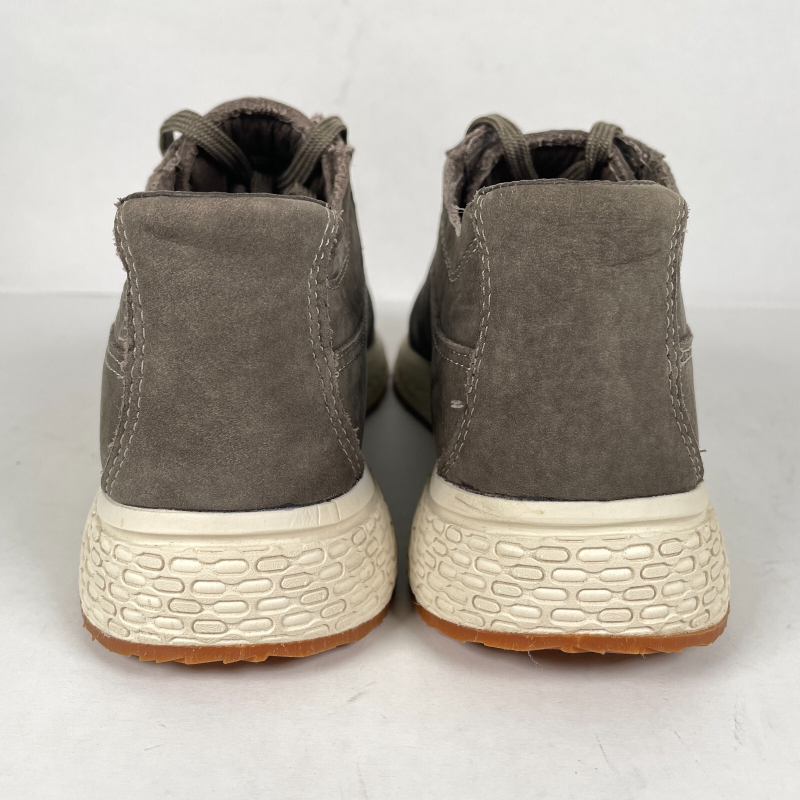 LL Bean Stone Coast Oxford Sneakers Womens Size 9 M Ash Brown Leather Shoes