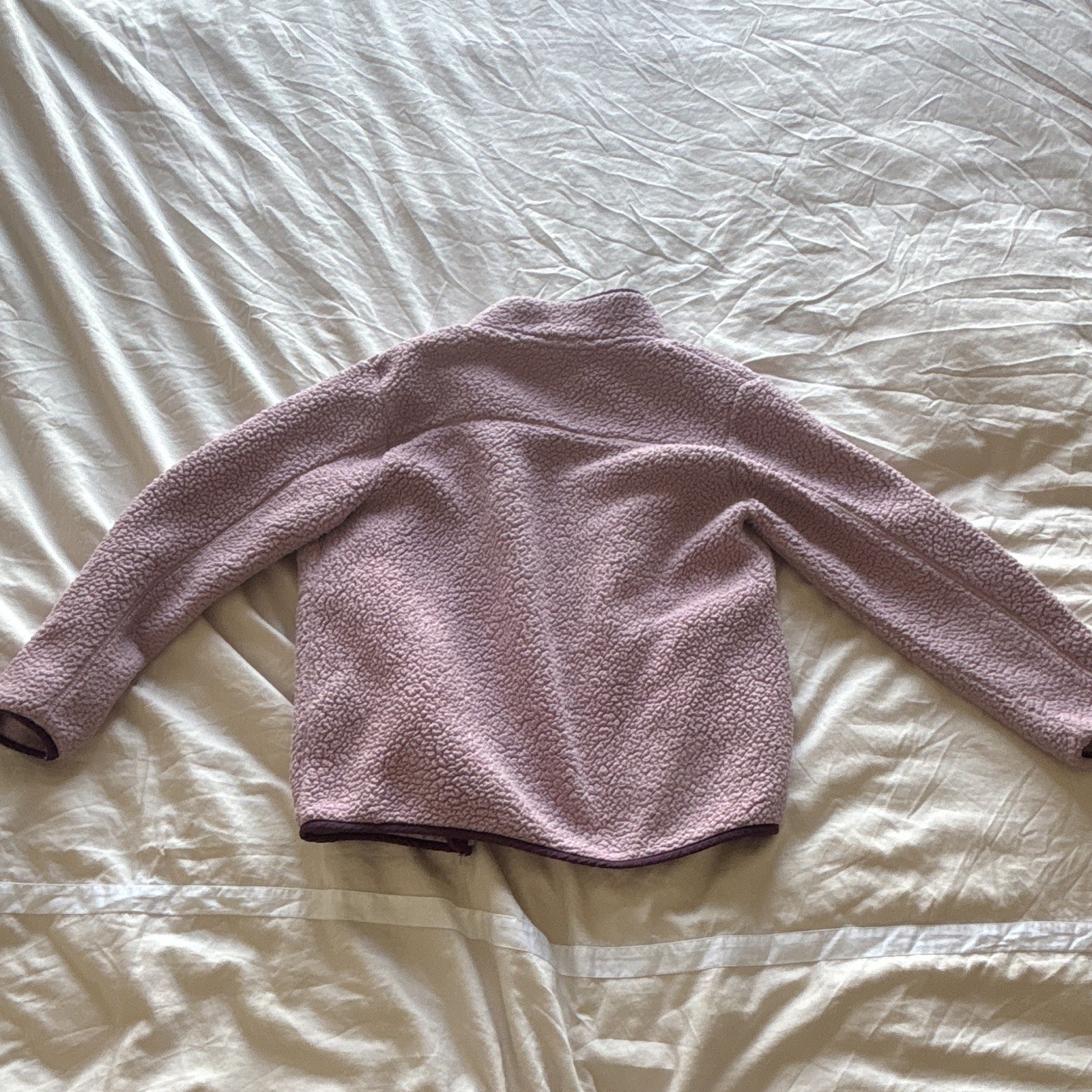 32 degrees Women’s S Pink/Purple Snap-Front Fleece Jacket Chest Pocket, Solid