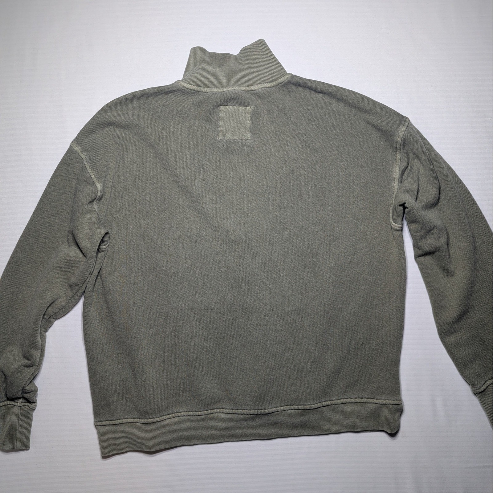 C&C California Sunwashed Quarter Zip Pullover Olive Athleisure
