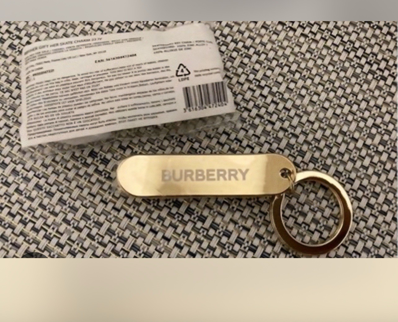 Burberry Skateboard Charm Keychain Bag Charm Gold-Tone GWP + SEALED