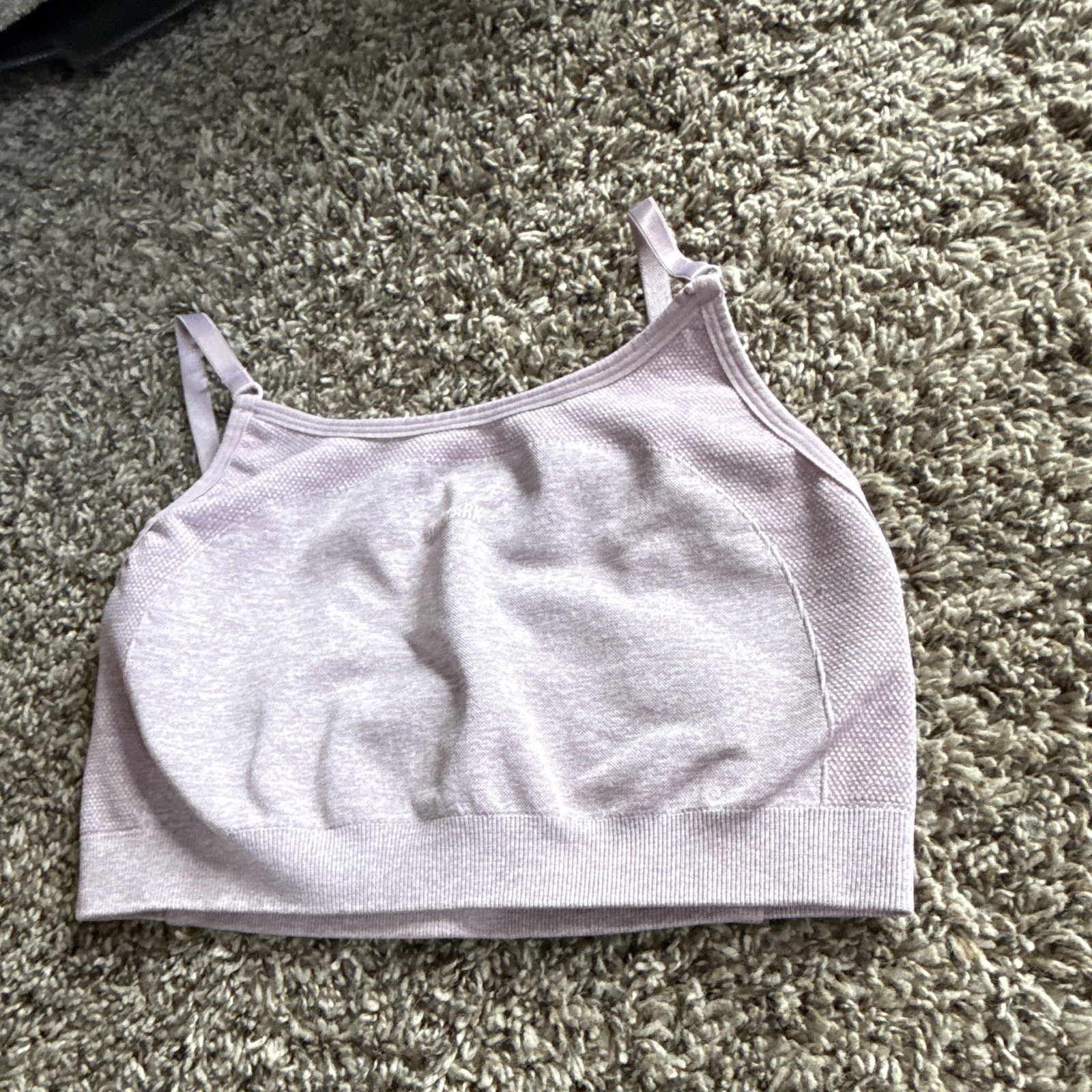 Gymshark Flex Pink Seamless Strappy Wireless Sports Bra Logo Medium Support M