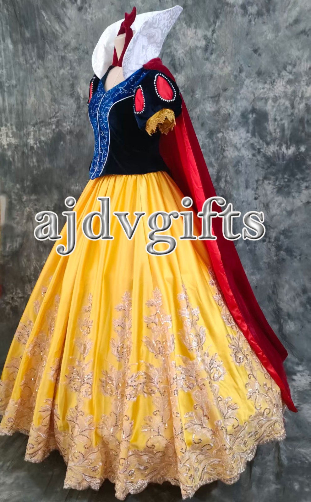 Snow White Inspired Princess Dress for Women & Girls – Handmade Cosplay Costume