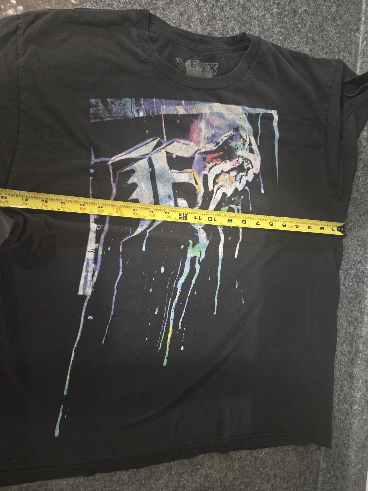 Fox Racing Men’s XL Black Regular Fit Graphic Print Crew Neck T-Shirt SS