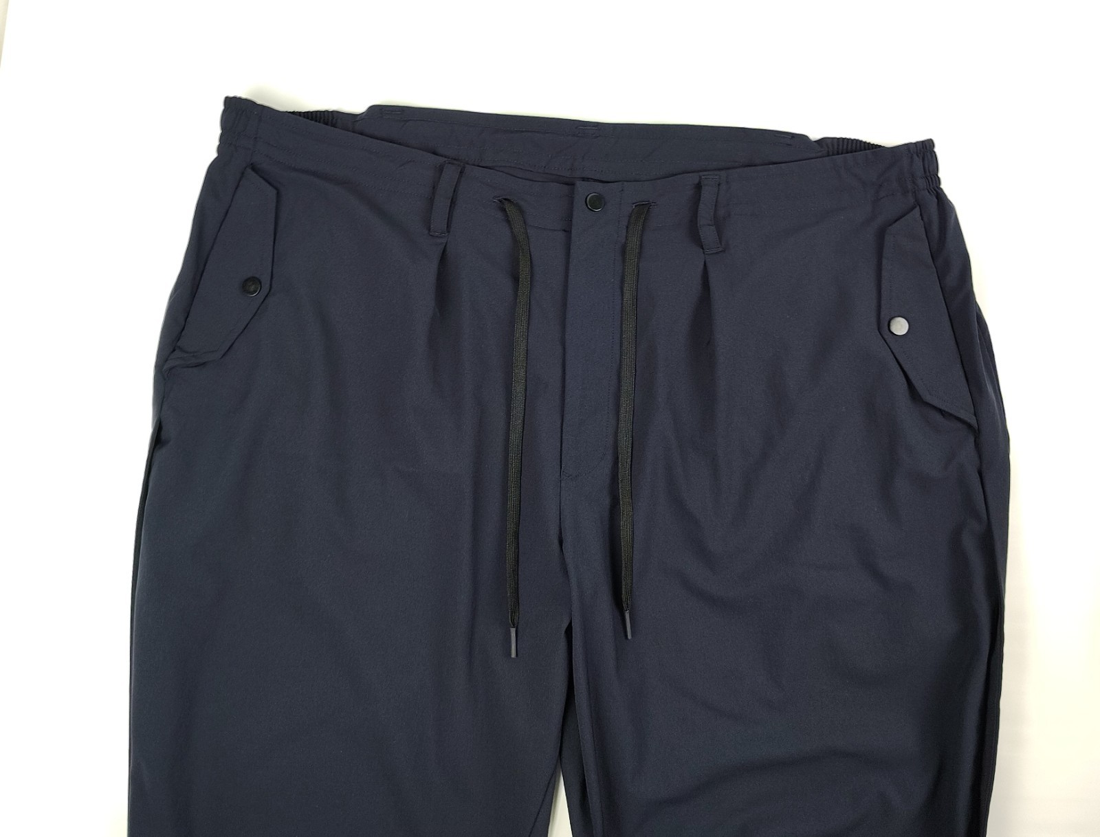 Paskho Sanctuary Travel Pants Snap Ankle Navy Blue Women XXL Side Elastic Waist