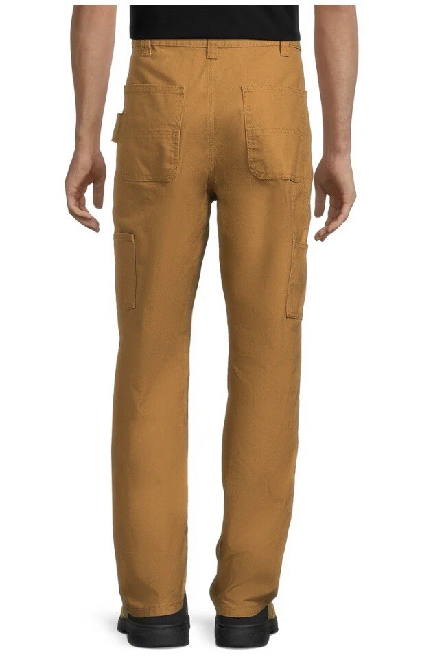 BRAHMA Mens Carpenter Work Pants Size 34×34 Tan 99% Cotton 1% Spandex New