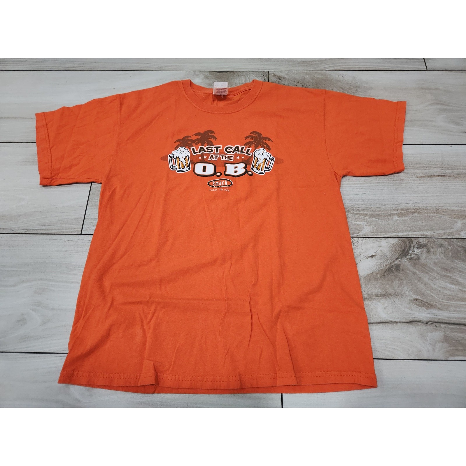 Vtg Adult “last call at the O.B.” shirt Orange Bowl Miami 2007 Hurricanes Large