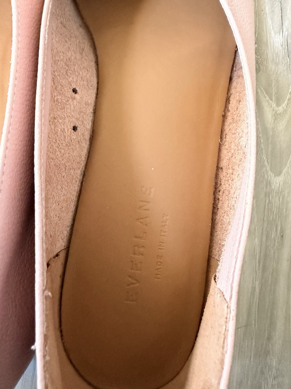 Everlane The Day Flat Blush Pink Leather Ballet Flats Women’s Size 8.5