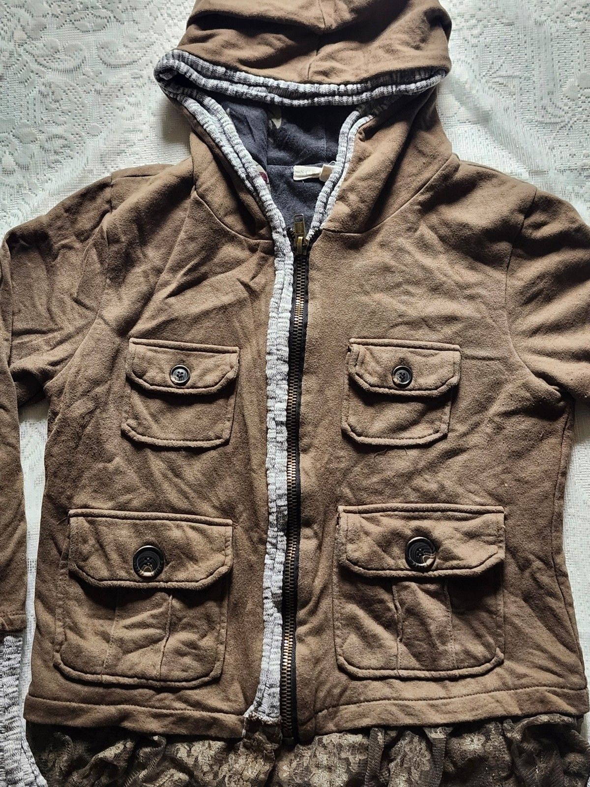 Scrapbook Hooded Jacket Size M #102
