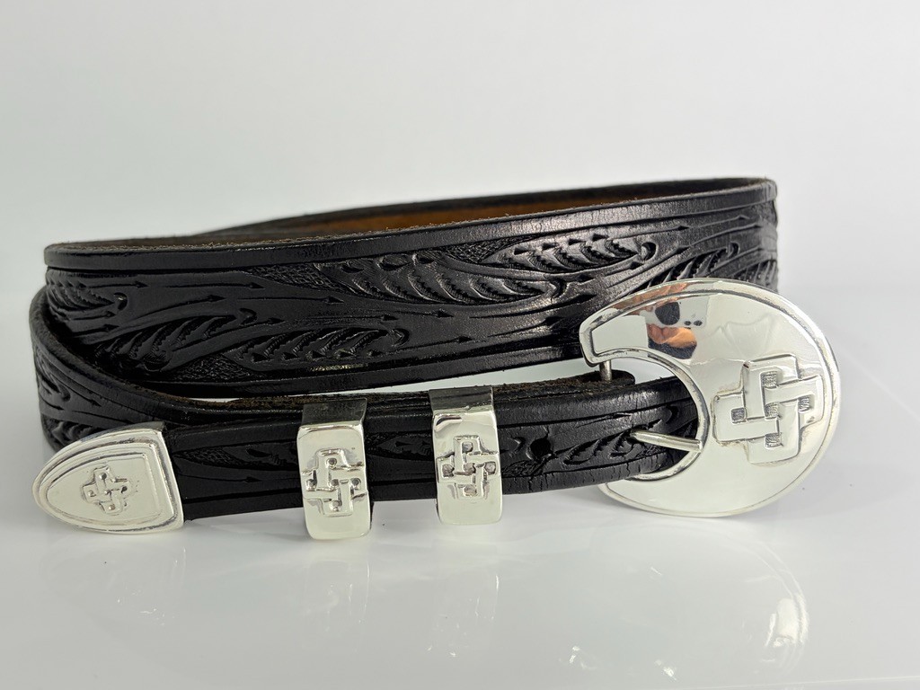 Sterling Silver .925 Celtic Knots 3/4″ Ranger Belt Buckle 36 Tooled Chacon Strap