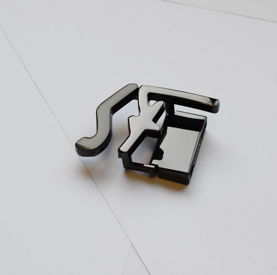 Salvatore Ferragamo Men’s Black “SF” Logo (Fits Belt Width1.38in)Belt Buckle