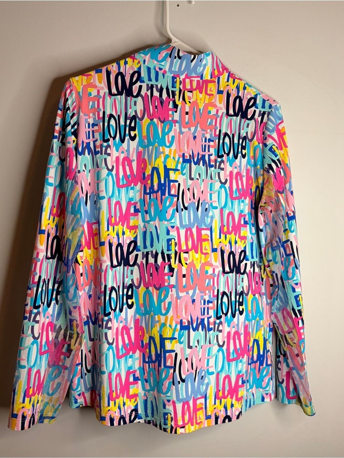 IBKUL UPF 50+ Multicolor Print Performance Long Sleeve Top Sun Protectant Large