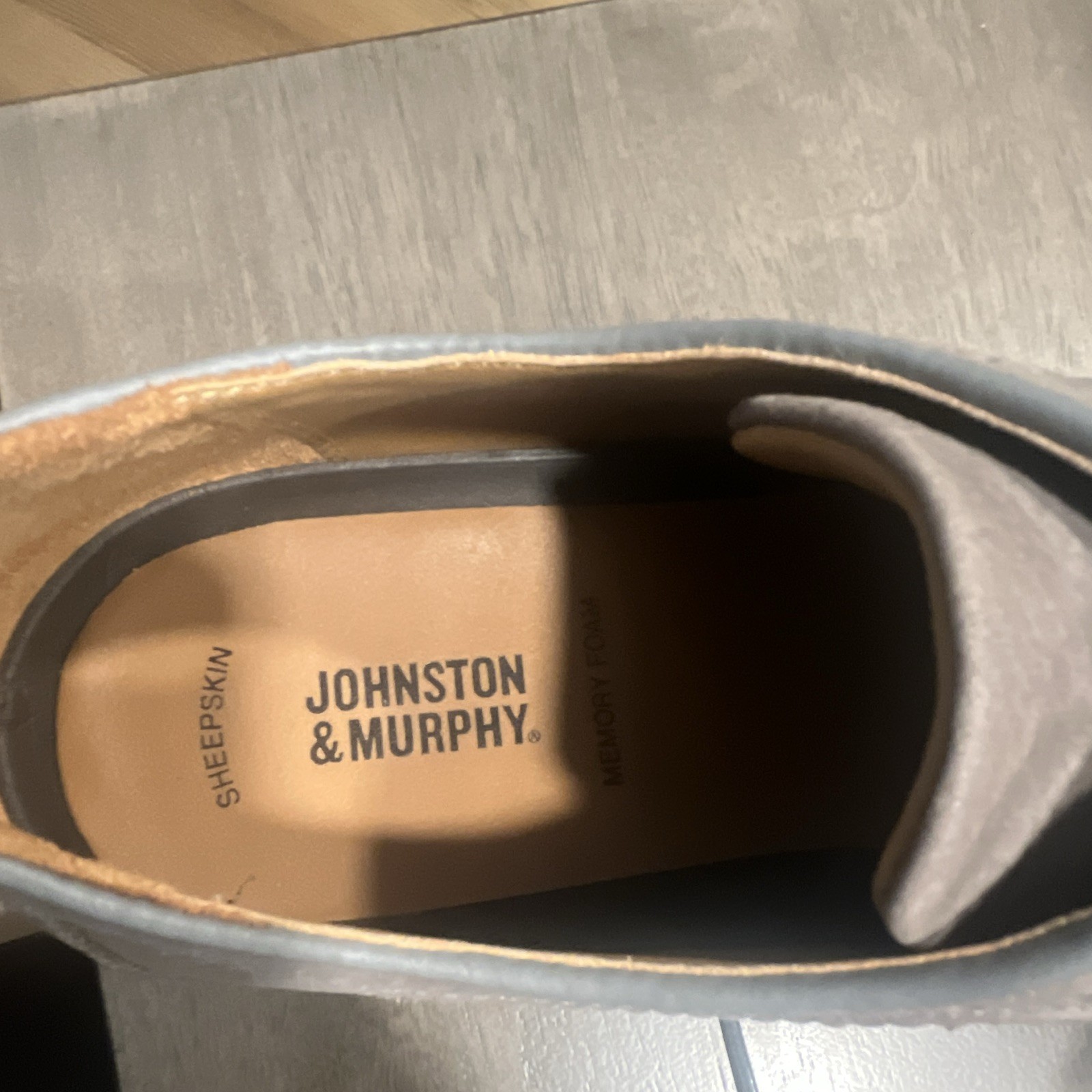 Johnston & Murphy Men’s Gray Suede Derby Lace-Up Round Toe Dress Shoes 10M