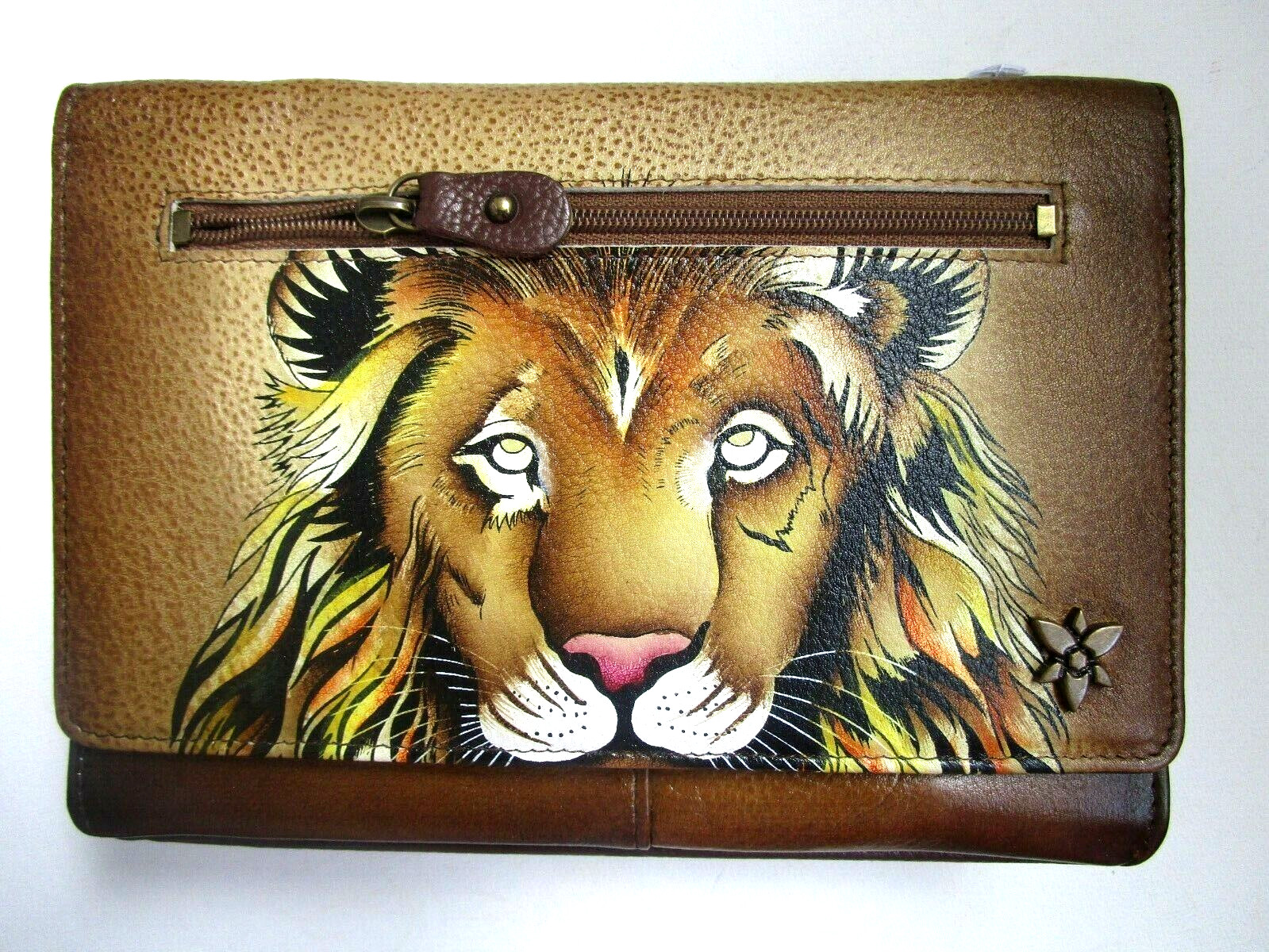 ANUSCHKA LEOPARD TAN HAND-PAINTED LEATHER CONVERTIBLE CROSSBODY – NWT