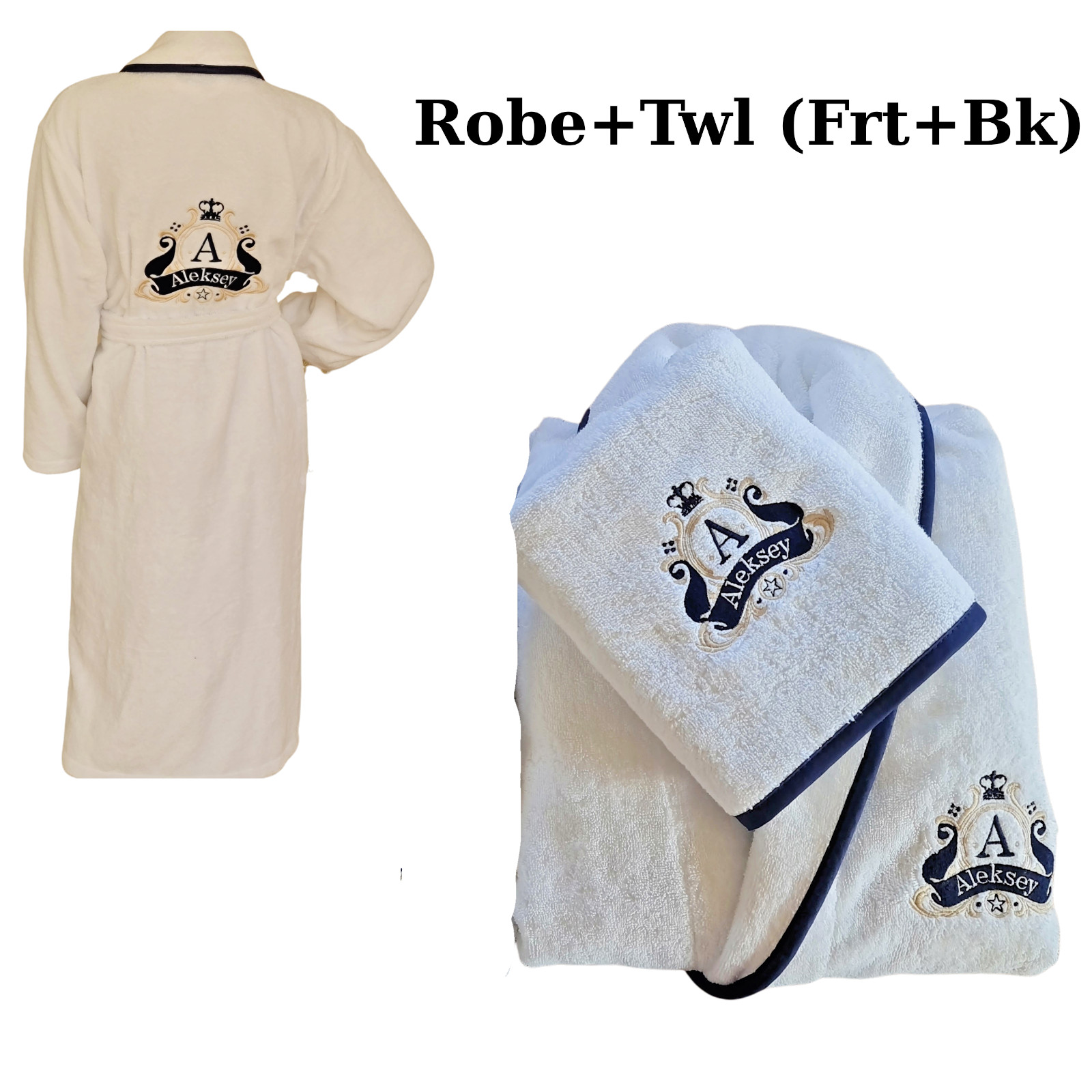 Personalized Couples Bathrobe His and Hers Matching Wedding Gift Turkish Cotton