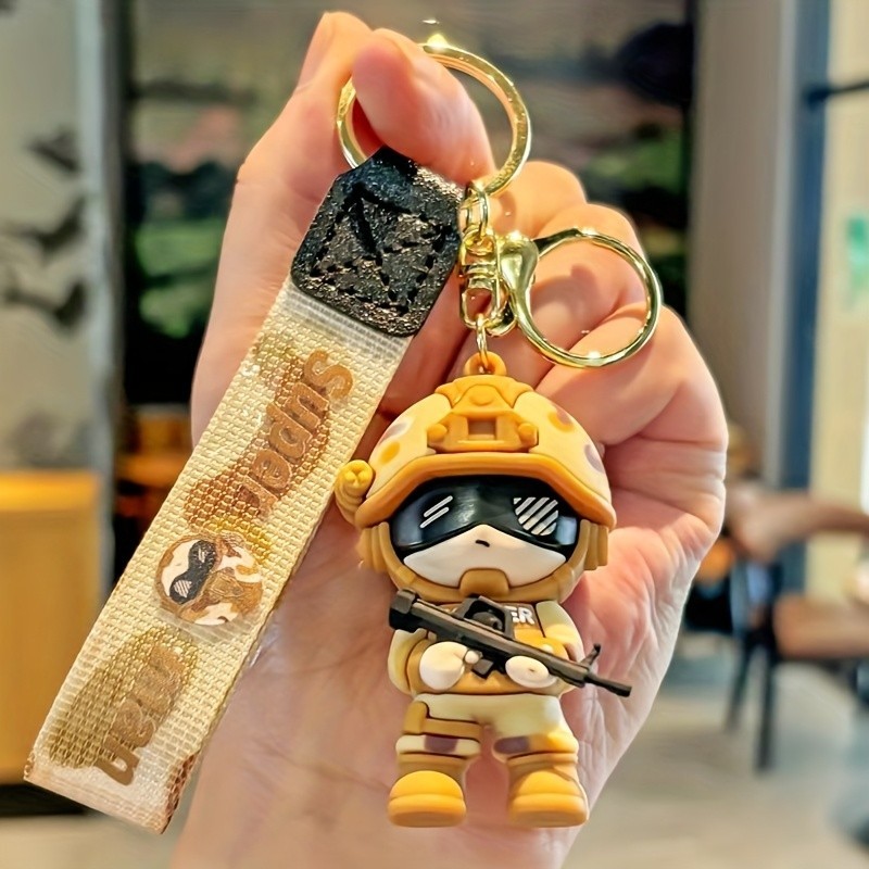 Soldier Keychain- Anime Soldier Model Keychain, Backpacks and Car Keys