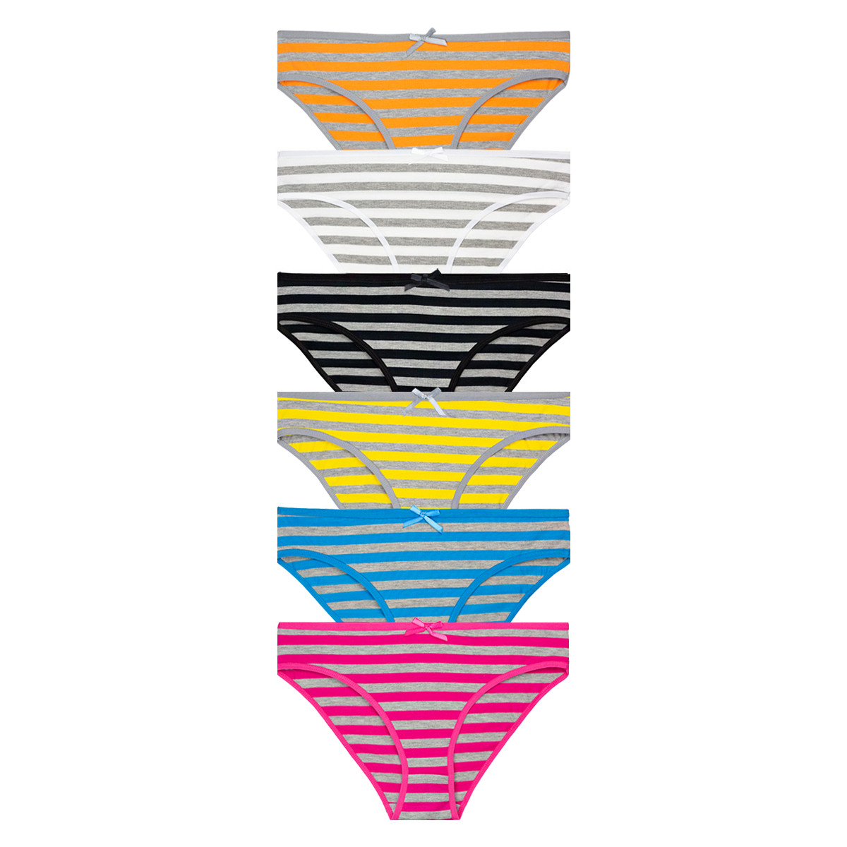 6 Lot Women Cotton Sport Panties Pack Bikinis Underwear Knickers Teens Briefs S