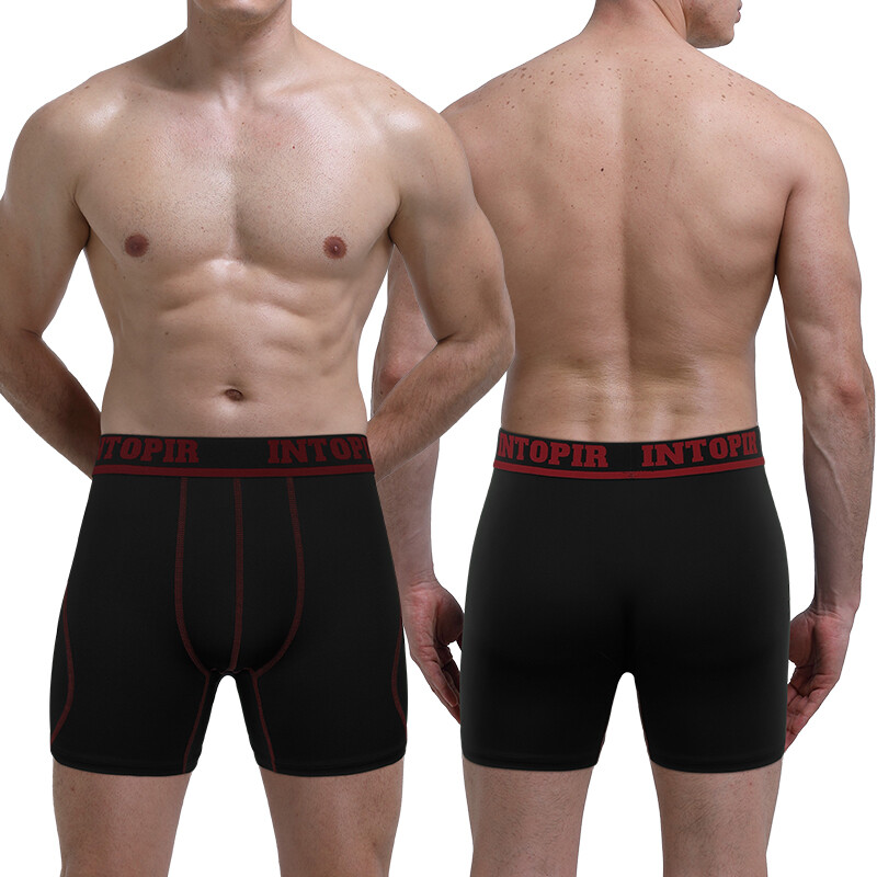 5 Pack Men Breathable Compression Boxer Shorts Sports Athletic Workout Underwear