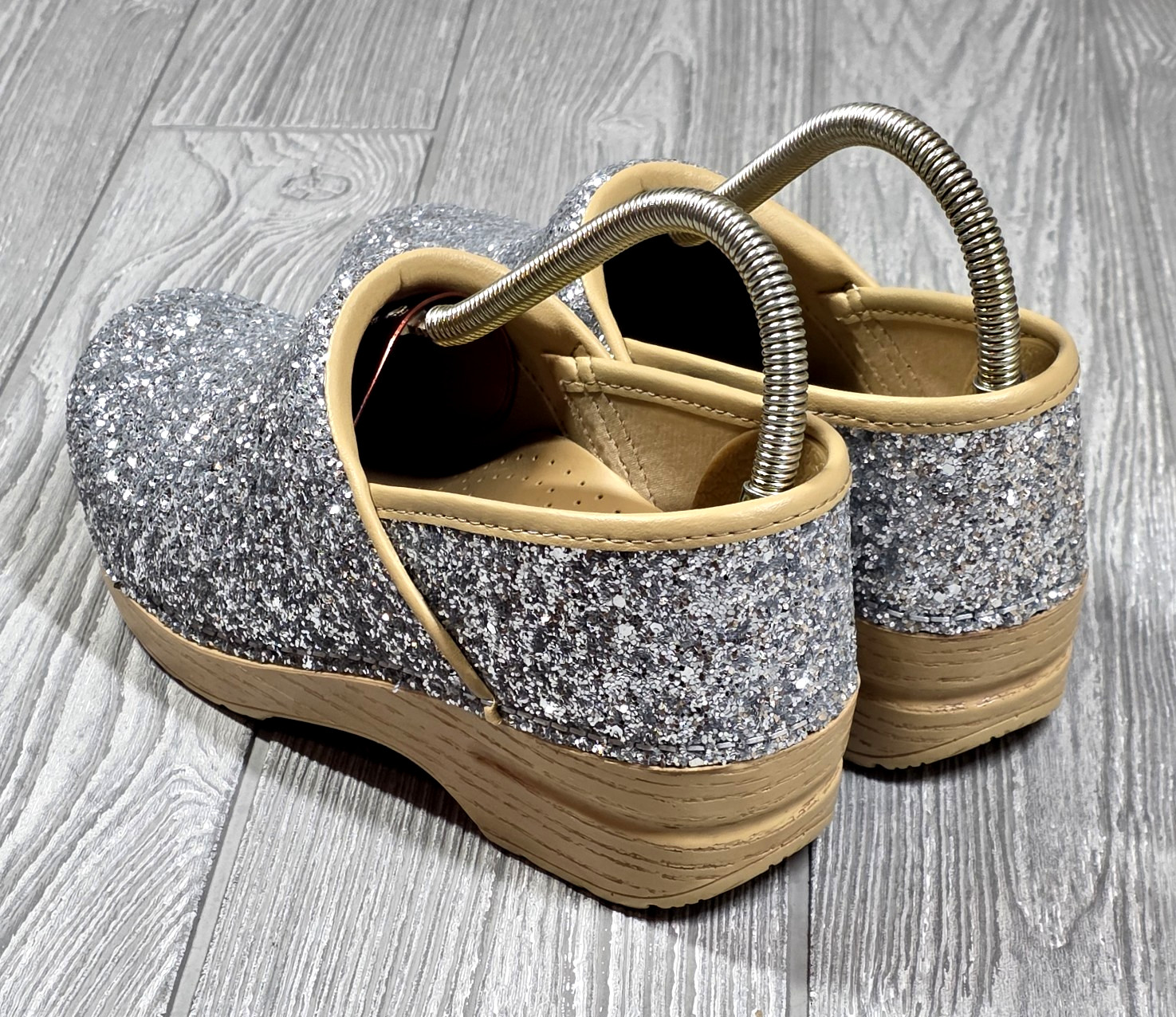 DANSKO Professional Glitter Slip On Clog Women’s 38- 7.5-8 US Champagne Hospital