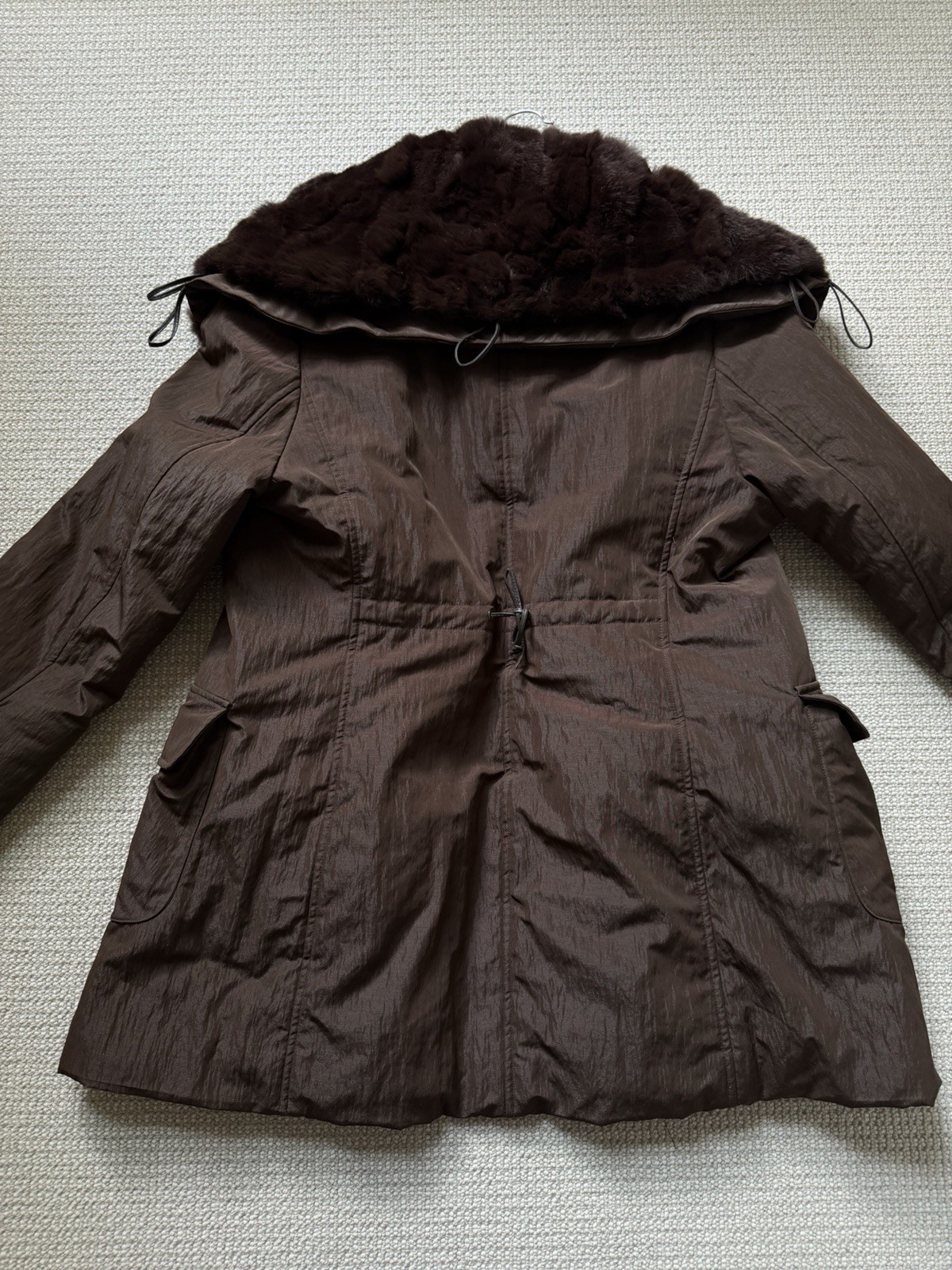 Duck Sport New York Women’s Brown Fur Trim Lined Mid-Length Parka Coat PL