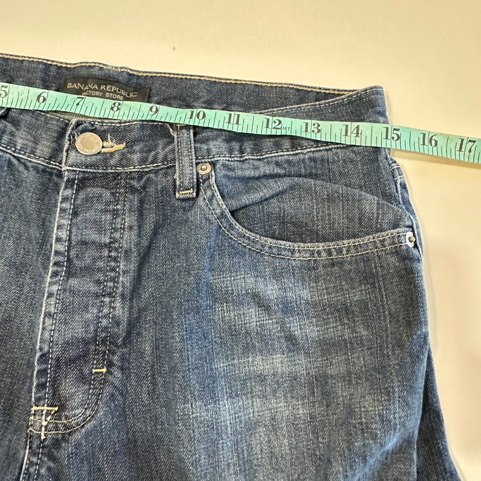 Banana Republic Jeans Button Fly Straight Leg Denim Pants Mens 32×32 Classic