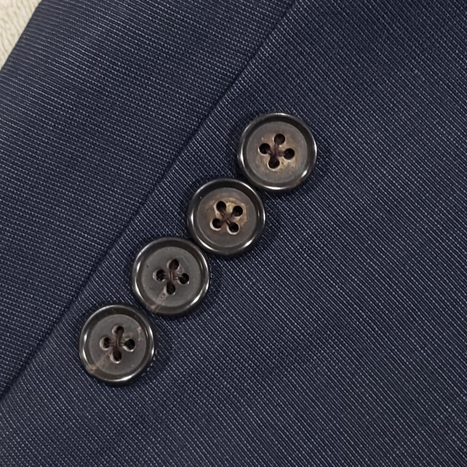 Ted Baker Suit Mens 38R Navy Blue Wool Jarrett CT Endurance Micro-Check 2-Piece