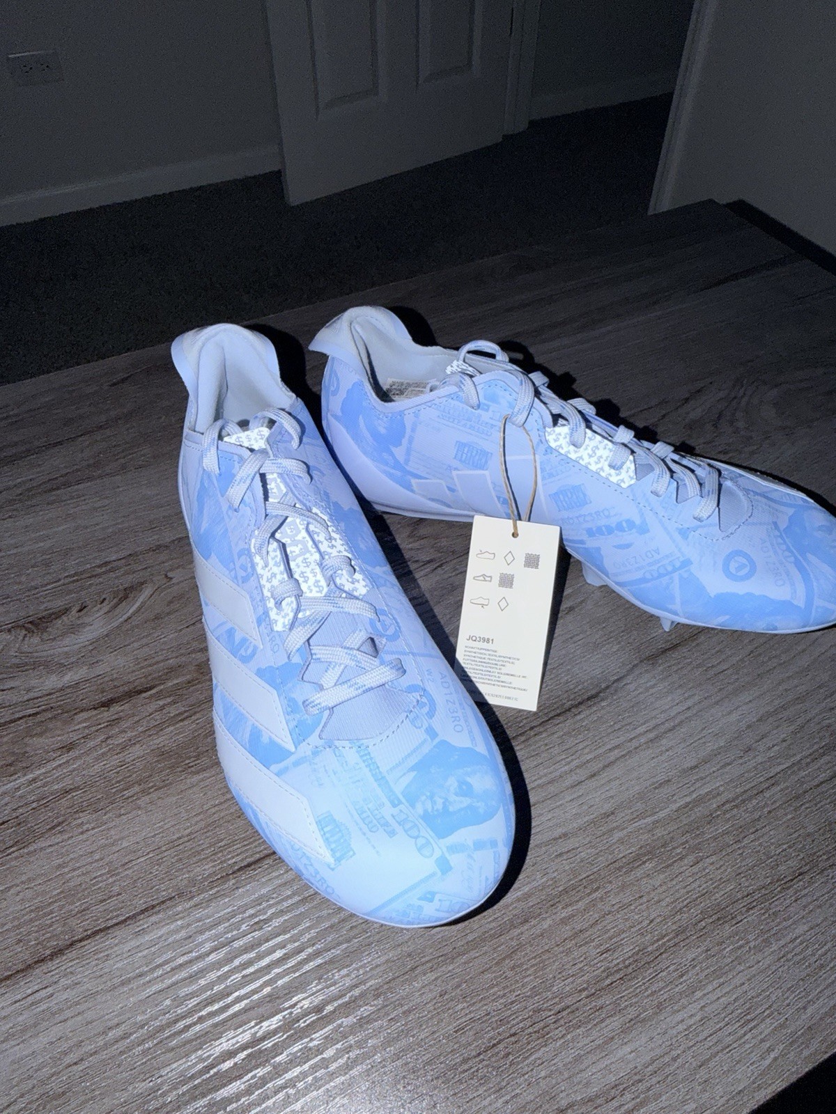 NEW Adidas Men’s SIZE 8 Adizero Electric II Football Cleats Light Blue JQ3981