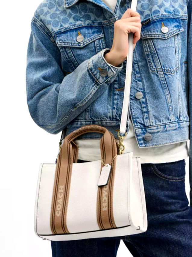 Original Coach Smith Tote Bag 24 Crossbody In Leather/Gold/Chalk CBH14 NWT