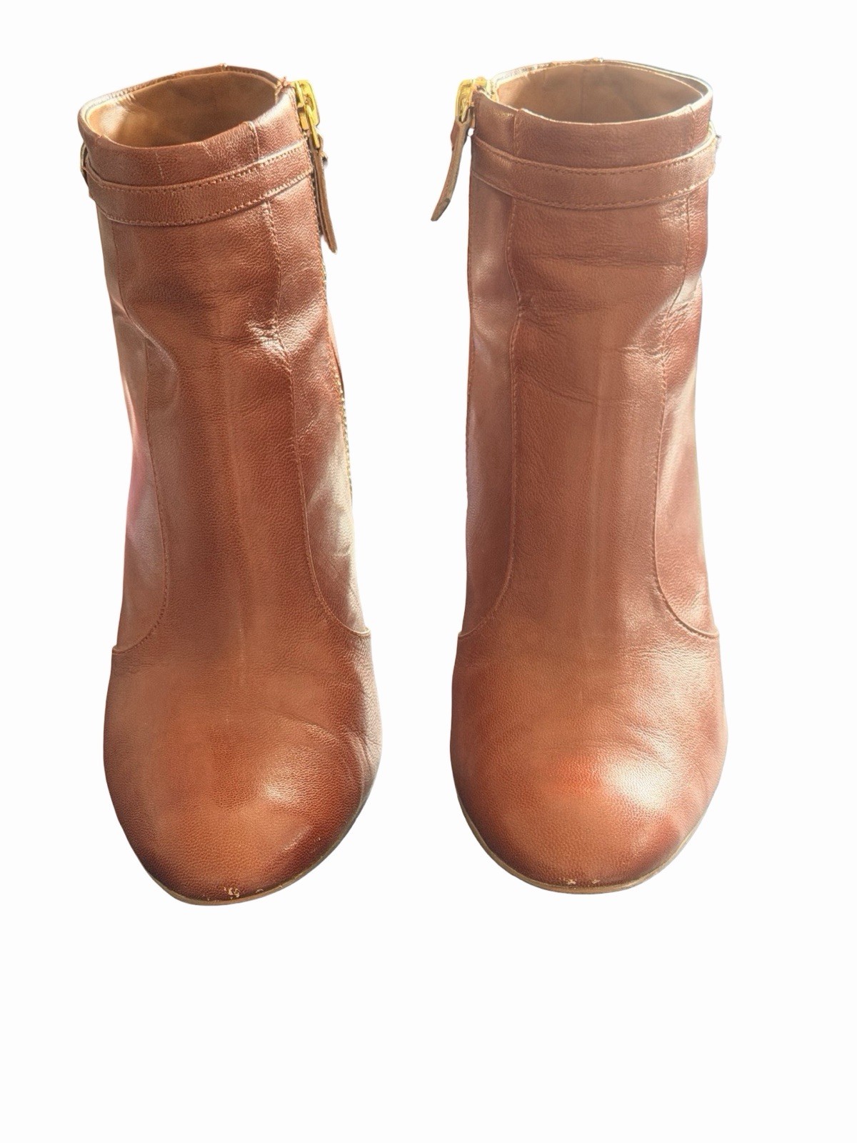 Nine West Ankle Booties – Women’s 7.5M. Brown Leather Stiletto Heel