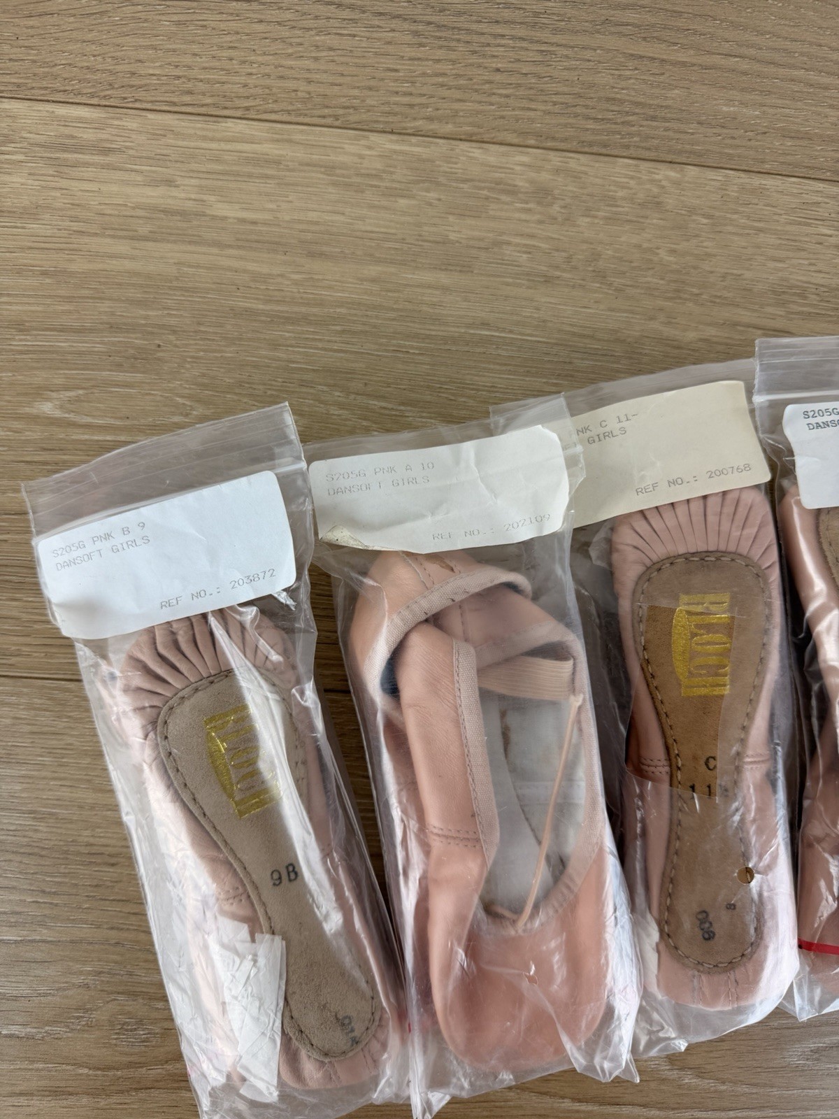 Bloch (7 Pairs Lot) Dansoft Pro-lite Ballet Slipper Shoe PINK Kids Sz 9-1.5
