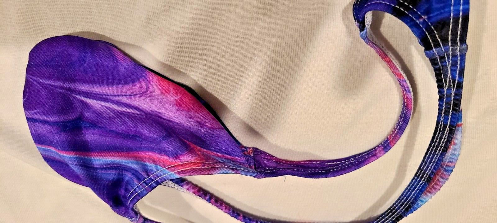 USA SELLER MENS SEXY BLUE/PURPLE SWIRL GRAPE SMUGGLERS MICRO THONG-(S/M 28-34)