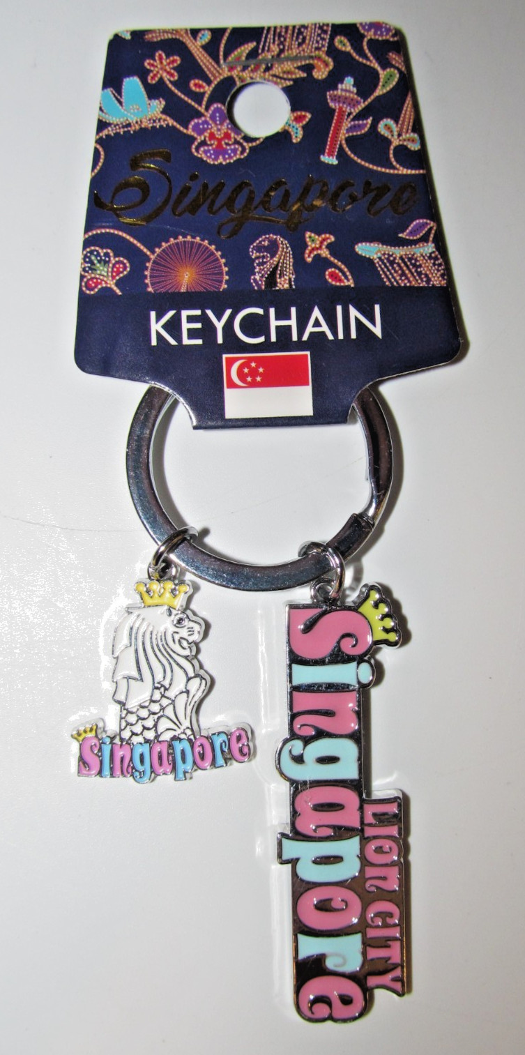 Singapore Lion City Keychain Ring Dream Studios Collectible Retired NEW