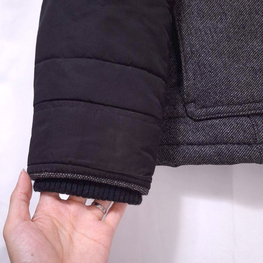 Marc Anthony Wool Quilted Field Jacket Coat Mens S Ribbed Cuff Full Zip Snap