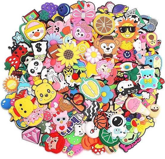 PVC Shoe Charms 90 pcs Lot Different Charm RANDOM for Shoe Decoration