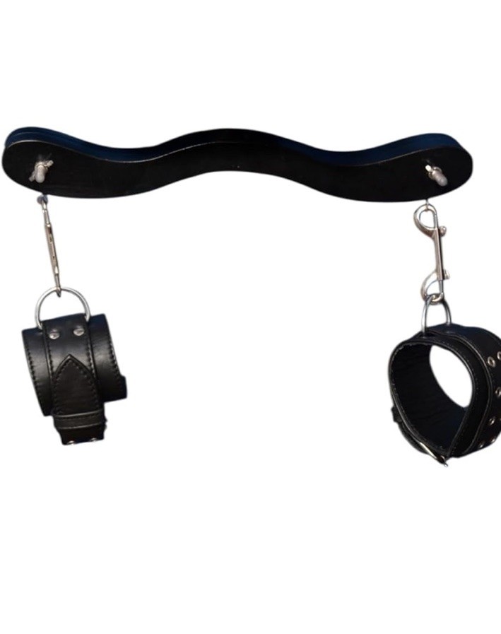 Traditional Wooden Humbler Handcrafted BDSM Croseplaywith Cuffs