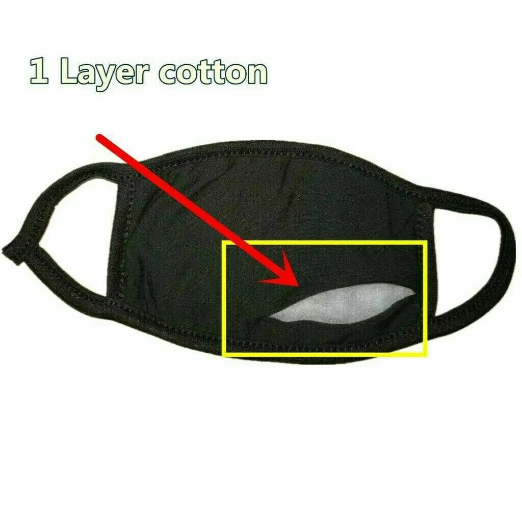 Black Unisex Face Mask Reusable Washable Cover Masks Fashion Cloth Men Women USA