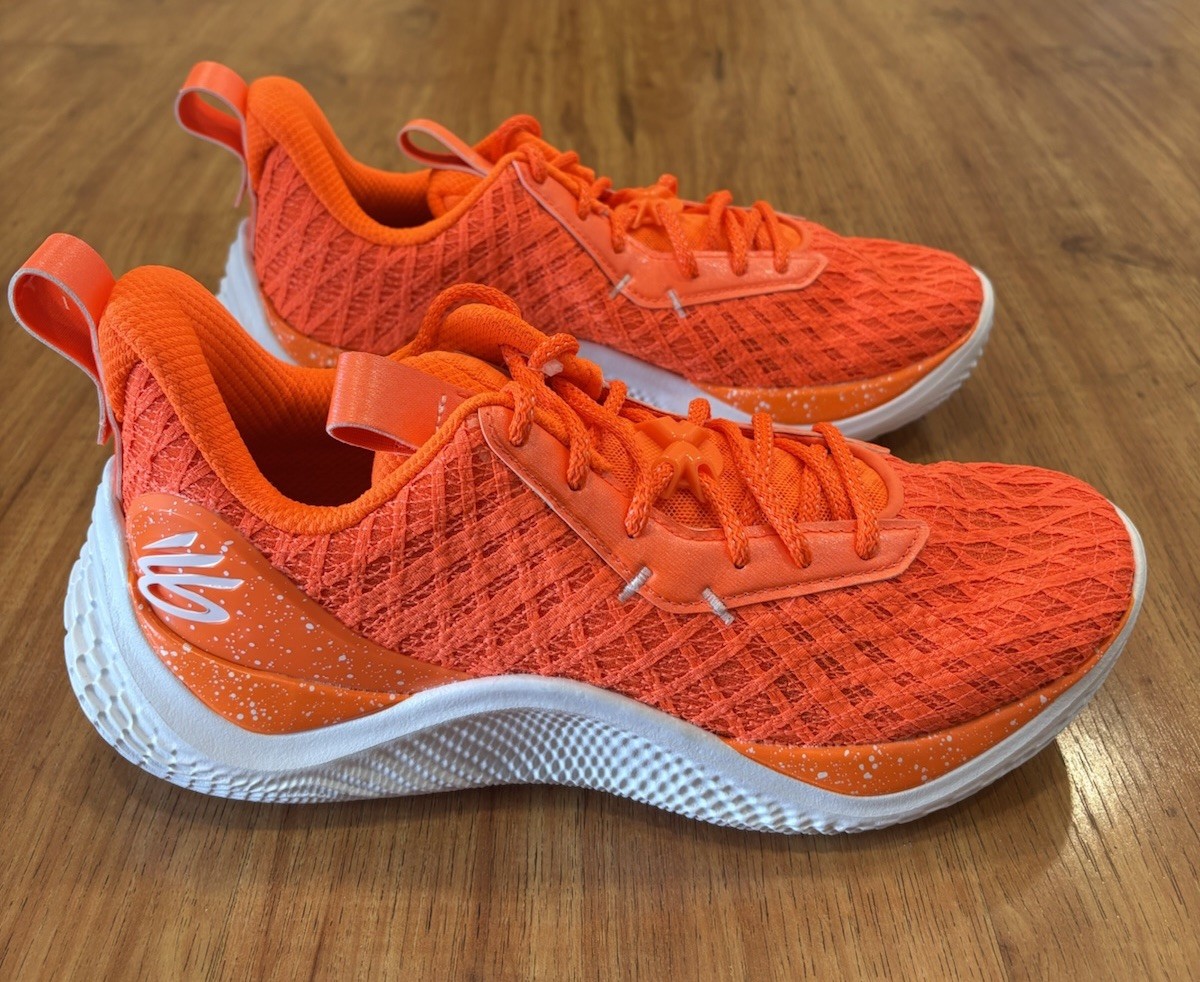 Under Armour Curry Flow 10 Team Orange Bang Bright Sz 10 New 3026624-800 Rare